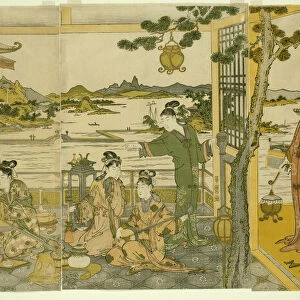 Chinese Beauties at a Banquet, Japan, 1788 / 90. Creator: Kitagawa Utamaro