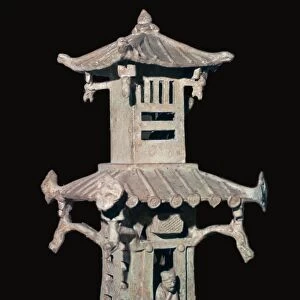 Chinese pottery model of a watch-tower, 1st century