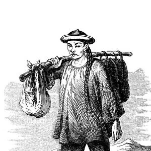 Chinese prospector in the Californian gold fields, 1853