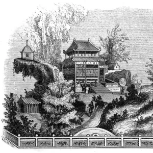 Chinese summer villa, 1847. Artist: Evans