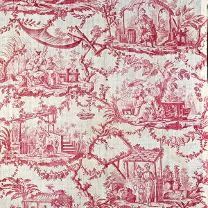 Chinoiseries (Furnishing Fabric), France, c. 1780. Creator: Christophe-Philippe Oberkampf