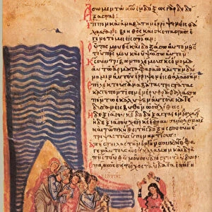 The Chludov Psalter. The Song Of Moses and Miriam, ca 850