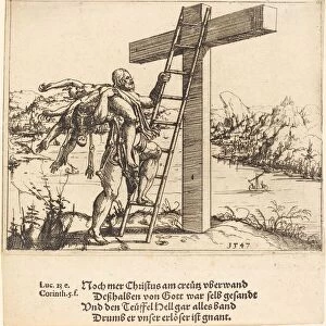 Christ Ascending the Cross with Sin, Death, and the Devil, 1547