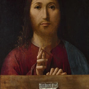 Christ Blessing, 1465. Artist: Antonello da Messina (ca 1430-1479)
