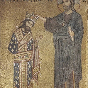 Christ crowning king Roger II of Sicily, 12th century