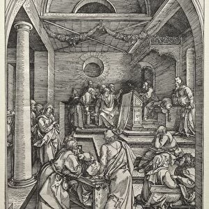 Christ Disputing with Doctors, c. 1503-1504. Creator: Albrecht Dürer (German, 1471-1528)