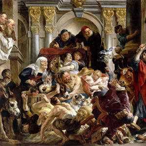 Christ Driving the Money Changers from the Temple. Artist: Jordaens, Jacob (1593-1678)