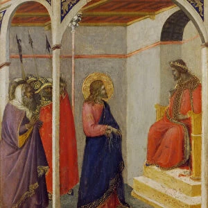 Christ before Pilate, ca 1335. Creator: Lorenzetti, Pietro (ca 1300-ca 1348)