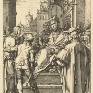 Christ before Pilate, from The Passion of Christ, 1596. Creator: Hendrik Goltzius