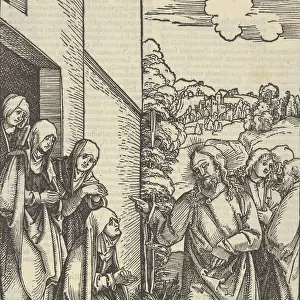 Christ Taking Leave of His Mother, from Speculum passionis domini nostri Ihesu Christi
