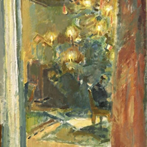 Christmas Tree in the Salon of Kilo Manor, Early 1920s. Artist: Enckell, Magnus (1870-1925)