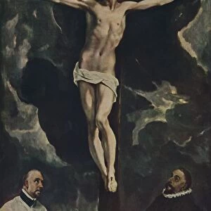 Christus Am Kreuz, Mit Zwei Stiftern, (Christ on the Cross Adored by Donors), c1590, (1938). Artist: El Greco