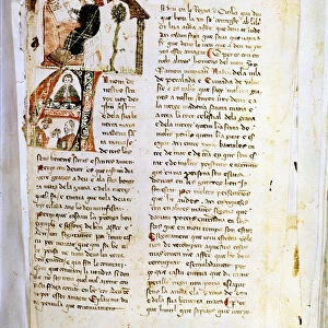 Chronicle of D. Jaume I by Ramon Muntaner, manuscript, 1328, front page with the
