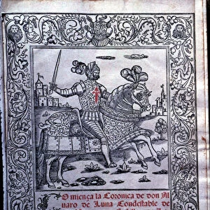 Chronicle of Don Alvaro de Luna, cover of the printed edition in Milan in 1546