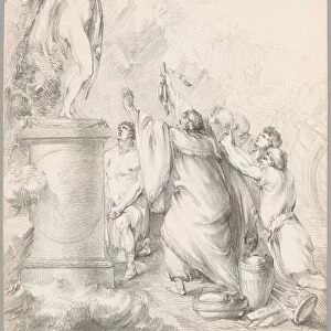Chryses Imploring the Help of Apollo, from Iliad, Book I, 1765 / 66. Creator: Johan Tobias Sergel
