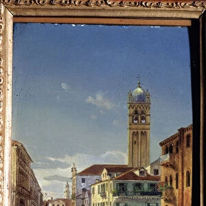 The Church of San Sebastiano, 19th century. Artist: Victor Adam