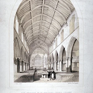 Church of St Dunstan, Stepney, London, 1846. Artist: George Childs