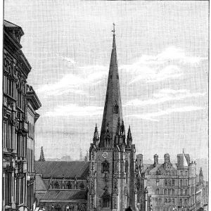 Church of St Martin in the Bull Ring, Birmingham, West Midlands, 1887