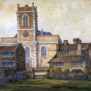 Church of St Matthew, Bethnal Green, London, c1815. Artist: William Pearson