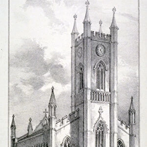 Church of St Peter de Beauvoir Town, Hackney, London, 1841. Artist: Dean and Munday