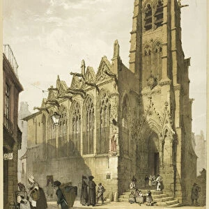 Church of St. Severin, Paris, 1839. Creator: Thomas Shotter Boys