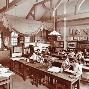 A class at the Camberwell School of Arts and Crafts, Southwark, London, 1907