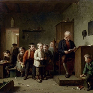 The classroom, 1872. Artist: Heuvel, Theodore Bernard de (1817-1906)