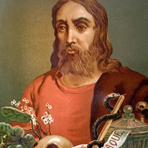 Claudius Galen (129-201). Greek doctor, chromolithograph, 1883