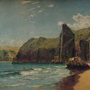 Cliffs at Barlow, c1877. Artist: John Mogford