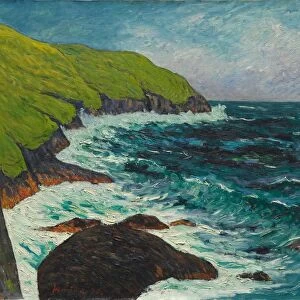 The Cliffs at Beg-ar-Fry, Saint-Jean-du-Doigt, 1895. Creator: Maxime Maufra (French, 1861-1918)