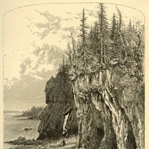 The Cliffs Near The Ovens. 1872. Creator: Harry Fenn