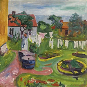 Clothes On A Line In Asgardstrand, 1902. Artist: Munch, Edvard (1863-1944)