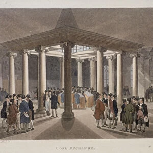 Coal Exchange, London, 1808. Artist: Augustus Charles Pugin