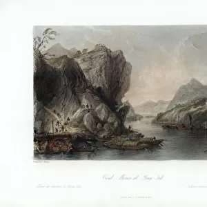 Coal Mines at Ying-Tih, China, c1840. Artist: W A Le Petit
