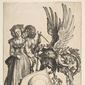 Coat of Arms with a Skull, 1503. Creator: Albrecht Durer