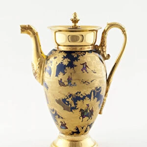 Coffee Pot, Paris, c. 1820. Creator: Denuelle Porcelain Manufactory