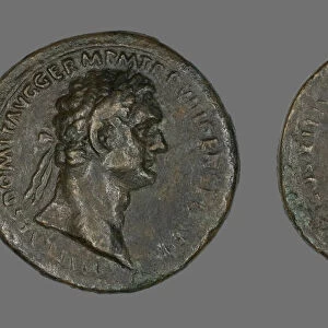 Coin Portraying Emperor Domitian, 88. Creator: Unknown