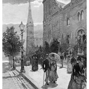 Collins Street East on a Sunday morning, Melbourne, Victoria, Australia, 1886. Artist: WJ Smedley