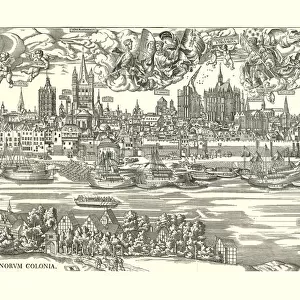 Cologne on the Rhine in 1530. Creator: Unknown
