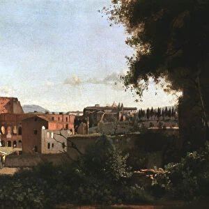 The Colosseum: View from the Farnese Gardens, Rome, 1826. Artist: Jean-Baptiste-Camille Corot