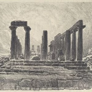 Columns of the Temple of Juno, Girgenti, 1913. Creator: Joseph Pennell