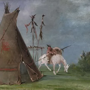 Comanche Lodge of Buffalo Skins, 1834-1835. Creator: George Catlin