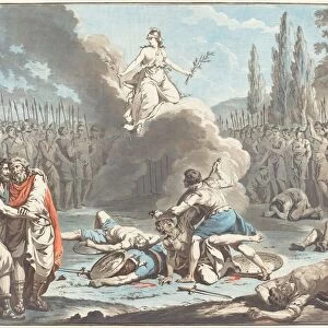 The Combat of the Horatii and the Curatii, 1783. Creator: Jean Francois Janinet