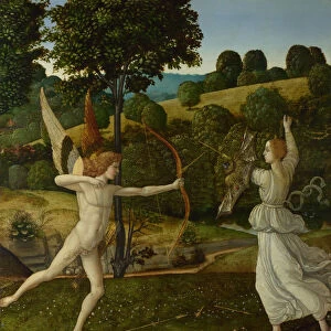 The Combat of Love and Chastity, Between 1475 and 1500. Artist: Gherardo di Giovanni del Fora (1444-1497)