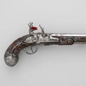 Combination Flintlock Pistol and Concealed Dagger, Italian, Bargi, ca. 1690