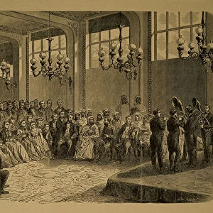 Concert of Adolphe Sax (1814-1894) in presence of the Emir Abd-el-Kader, 1865