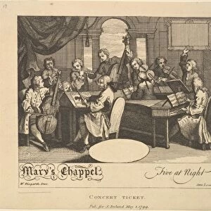 Concert Ticket - Marys Chappel, Five at Night, May 1, 1799. Creator: Jane Ireland