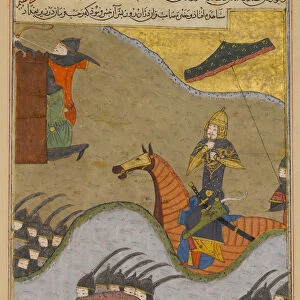 Conquest of Baghdad by Timur, Folio from a Zafarnama... Dhu l Hijja 839 A.H. / A.D
