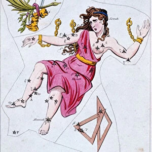 Constellations of Andromeda and Triangula, c1820. Artist: Sidney Hall