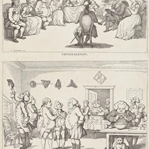 Conversazione, and A Country Club, 1806-11 (?). 1806-11 (?). Creator: Thomas Rowlandson